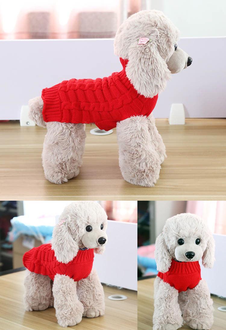 Cozy Cashmere Knit Pet Sweater - Stylish Dog Clothes For Your Furry Friend